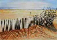aquarelle - bord de mer